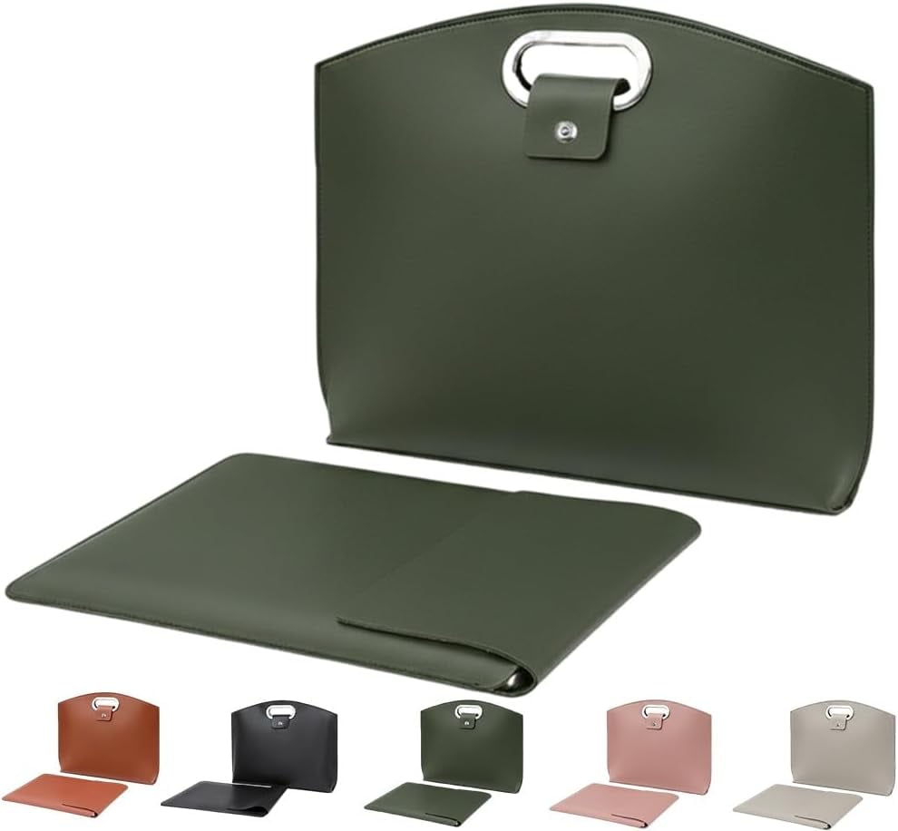 Sac Ordinateur Portable Femme 14-16 Pouces - 2 Pièces - Cuir Imperméable - Tote Bag Et Pochette - Bureau, Voyage, Quotidien