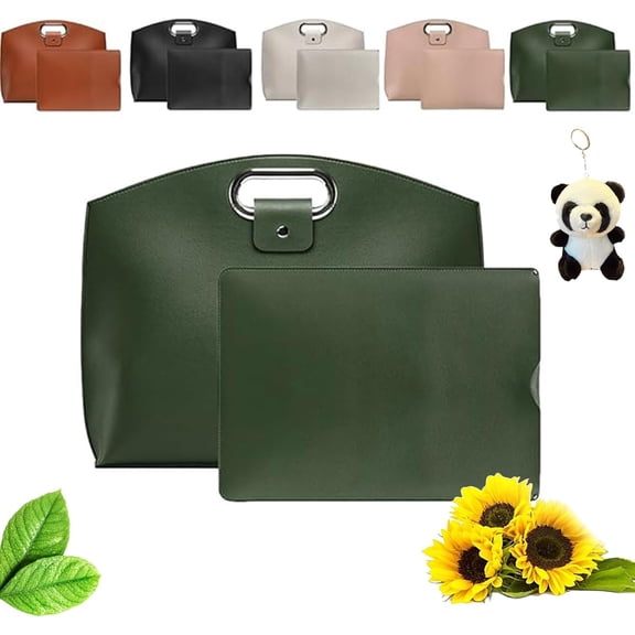 2PCS Women’s Laptop Tote Bag Set, Waterproof Leather for Laptops Cases, Laptop Bag for Women Handbag 14-16In