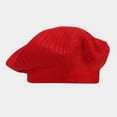thumbnail image 1 of 2PCS Women's Solid Color Vintage Knit Beret Fall/Winter Hot Drill Warm Wool, 1 of 3