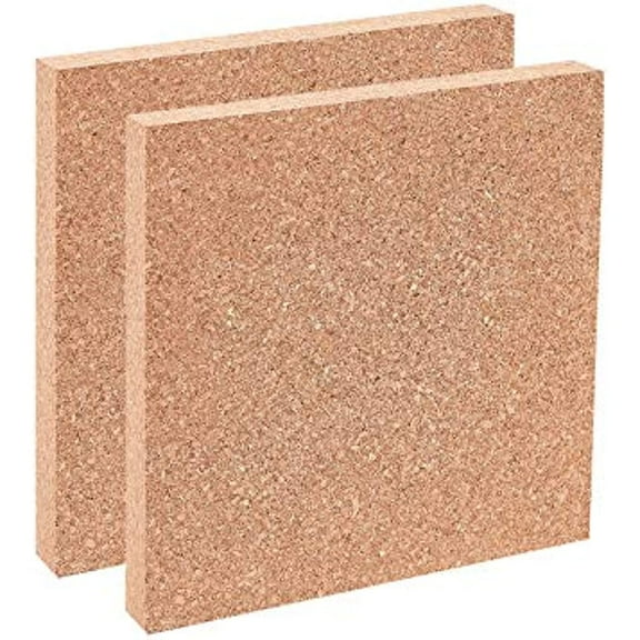 2PCS Wood Corkboard 6 x 6 inch Cork Board for Wall Decoration Party and DIY Crafts Supplies- Square