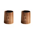thumbnail image 1 of 2PCS Wood Grain Can Walnut Brown Bathroom Garbage Can with Removable Inner Bucket,Minimalist Diaper Bin for Office,Bedroom,Living Room,Hotel Retro Farmhouse Wastebasket,Open Top Dustbin, 1 of 3