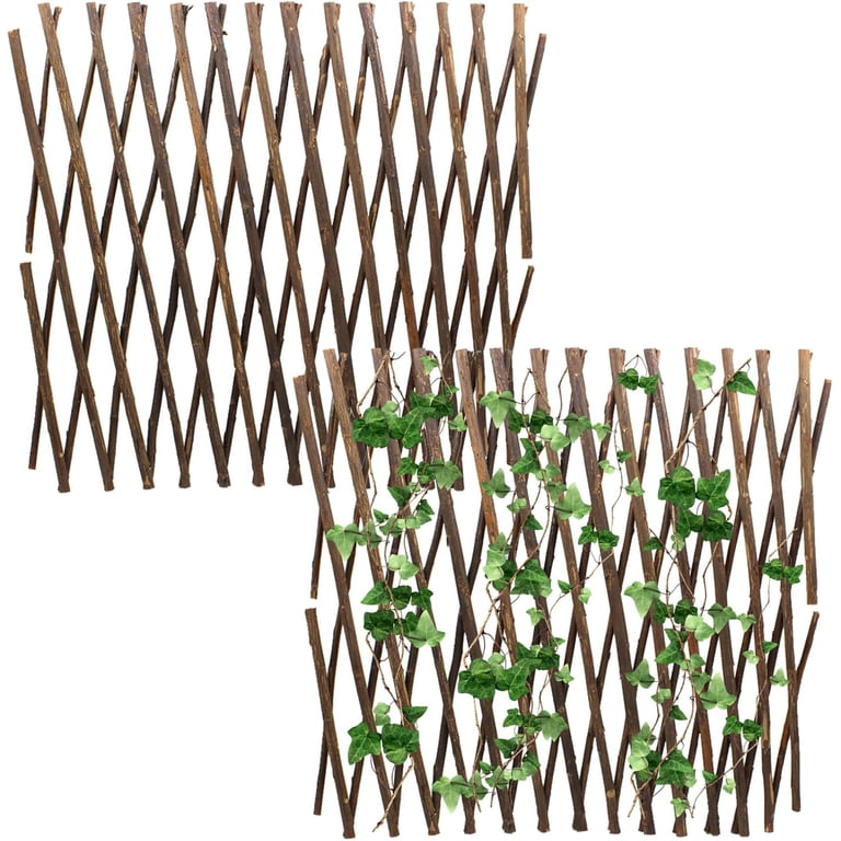 2PCS Wood Lattice Fence Panels for Outside, 11'' x 78.8'' Expandable Garden  Trellis Fence Trellis Natural Wooden Wall Lattice Panels Wood Trellis for  Climbing Plants Outdoor Decorative - Walmart.com