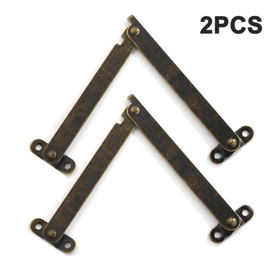 2PCS Wooden Box Support Tripod Antique Hinge Box Corner Movable Support