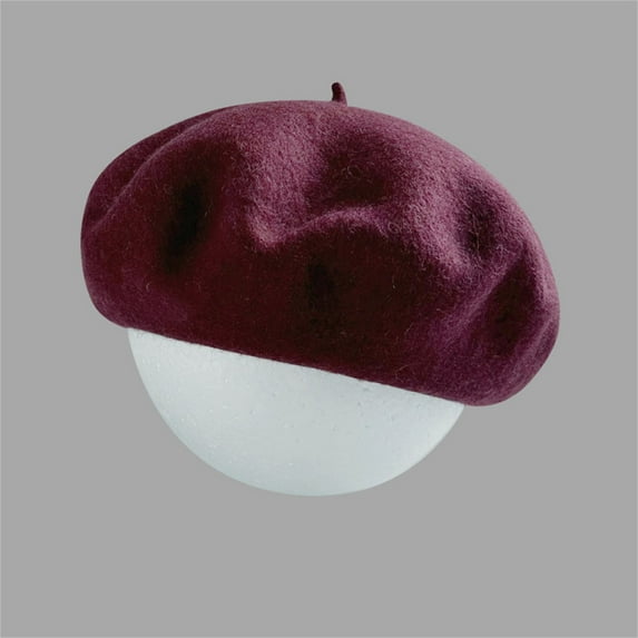 2PCS  Beret Hat French Cap Winter Artist Painter Solid Color for Women Women's Casual Classic