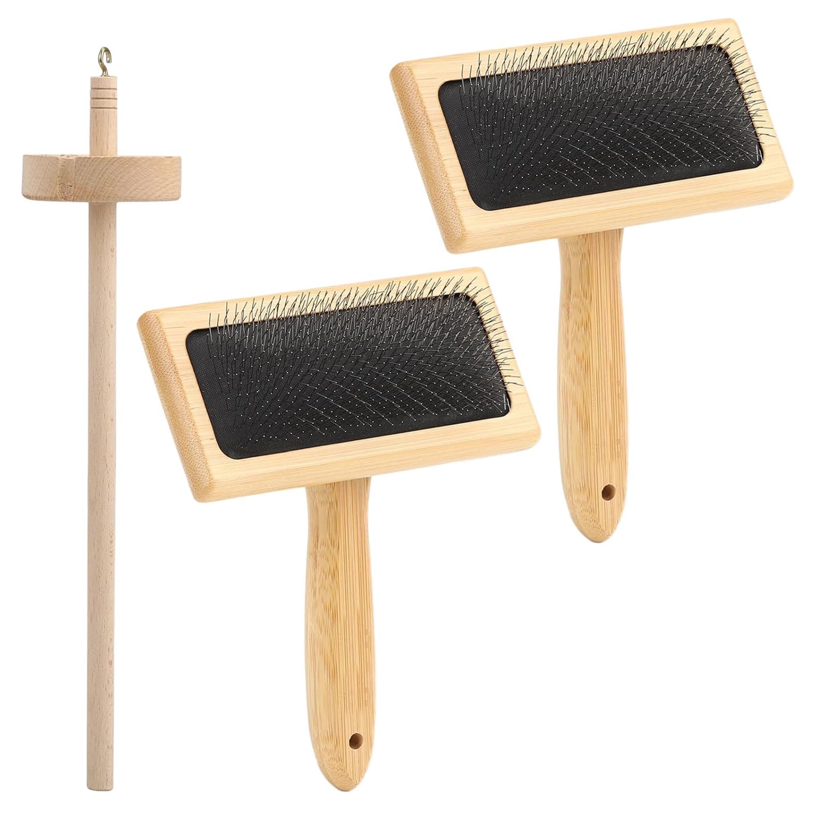 Hand Carder 2PCS Wool Processing Tools Hand Carders With Smooth Maple Spindle Ideal ...