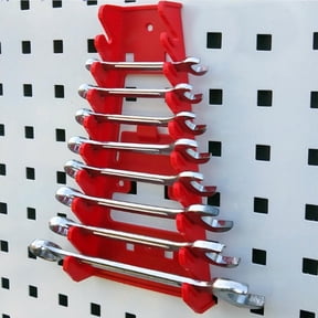 2PCS Wrench Organizer,Car Accessories Wrench Organizer for Tool Box,26 Slots Metal Magnetic Wrench Holder,Wall Mounted Wrench Storage Holder Trays Rack,Fits Most Toolbox Cabinets of Drawers