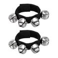 thumbnail image 1 of 2PCS Wrist Bells Ankle Jingle Bells Adjustable Strap Percussion Instrument 4 Metal Bells for Kids Party Christmas Music Dance Game Family Gathering Colorful Festival Sound Wearable Shaker, 1 of 1