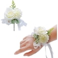 thumbnail image 1 of 2PCS Wrist Corsage, Wedding Bridesmaid and Bridal Wrist Flower Corsage Hand Flower Decor for Prom Party Wedding, 1 of 8