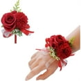 thumbnail image 1 of 2PCS Wrist Corsage, Wedding Bridesmaid and Bridal Wrist Flower Corsage Hand Flower Decor for Prom Party Wedding, 1 of 7