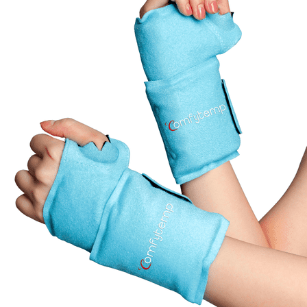 Comfytemp Reusable Wrist Ice Pack Wrap, Hot and Cold Therapy for Hand Pain, Swelling, Injuries, 2 Pack