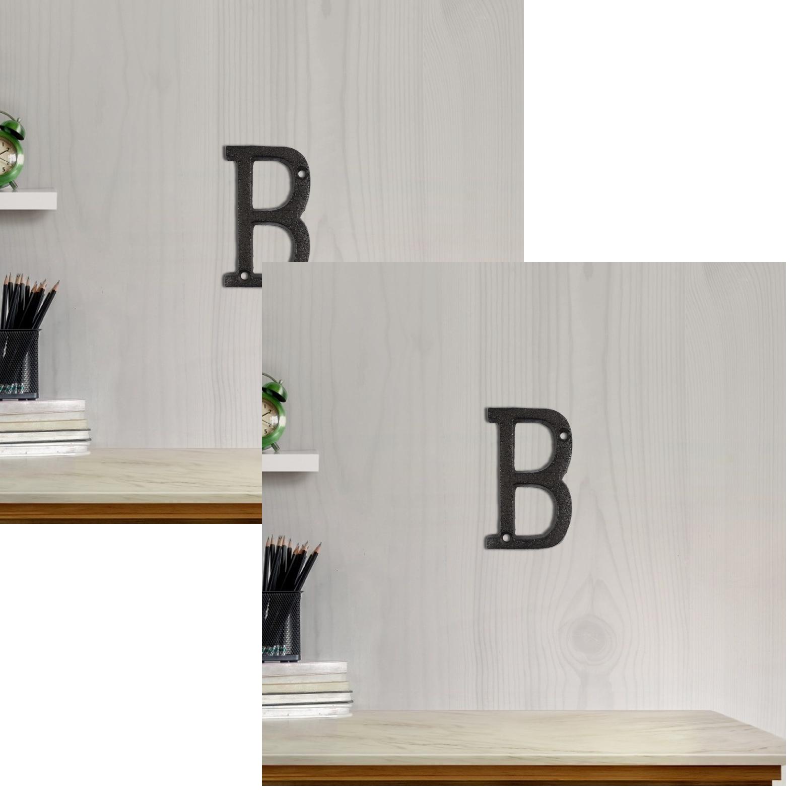 2PCS Wrought Iron Decorations Creative DIY House Number Casts Iron