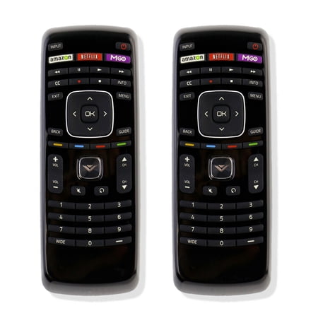 2PCS XRT112 LED SMART TV Remote with Amazon Netflix & M-GO APP Keys for VIZIO TV