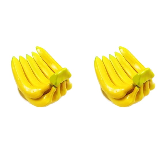 2PCS Yellow Banana String, Fruit Banana Used for Home Kitchen Decoration, Various Summer Party Birthday Party Fruit Tray Photography Props
