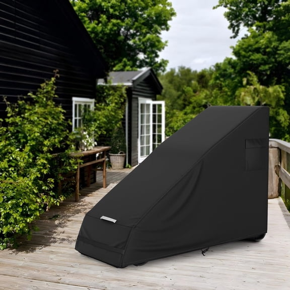 2PCS Zero Gravity Chair Cover, Outdoor Waterproof Folding Chair Cover with Storage Bag, Resistant and Dustproof, Fits Most Folding Recliners, Black