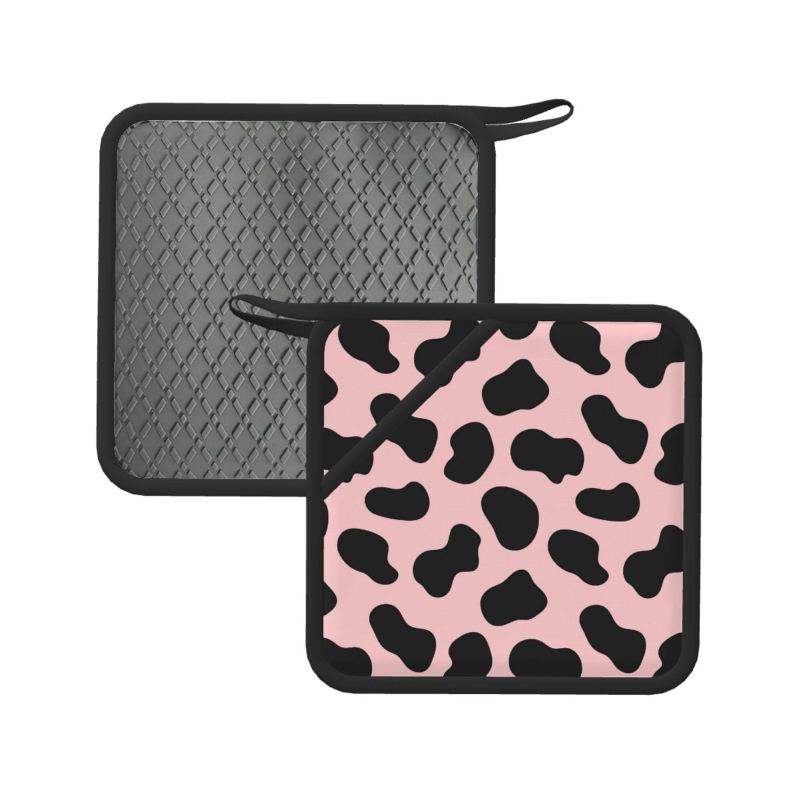 2PCS cow spots Cute girly print Pot Holders for Kitchen Heat