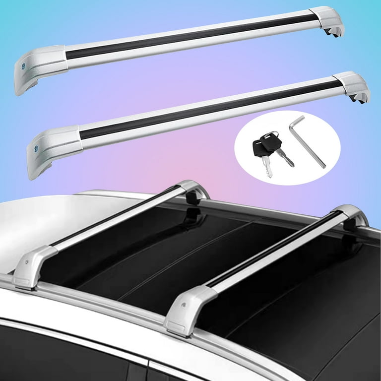 2PCS fit for Acura MDX 2023 2024 Lockable Roof Rail Rack Crossbars Cross Bars Aluminum Alloy Walmart