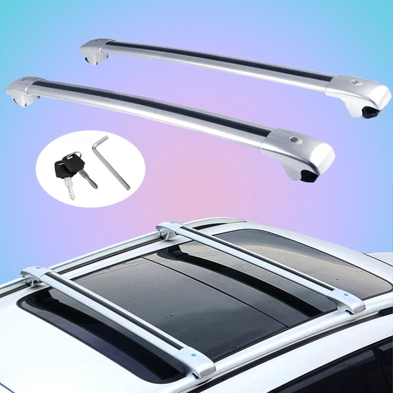 2PCS fit for BENZ X166 GLS 2013-2017 Lockable Roof Rail Rack Crossbars Cross Bars Aluminum Alloy