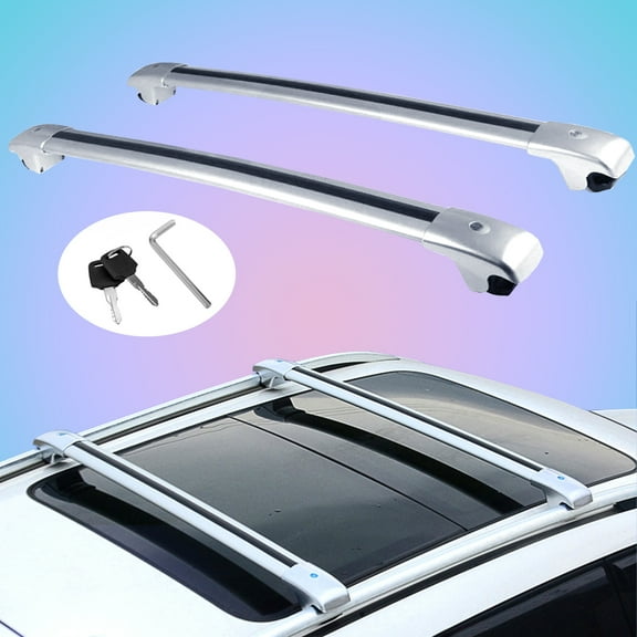 2PCS fit for VW Volkswagen ATLAS 2017-2024 Lockable Roof Rail Rack Crossbars Cross Bars Aluminum Alloy