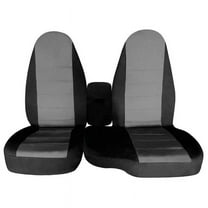 2PCS for 60/40 High Back Seat Cover Front Car Cushion No Armrest 1998 -2003 Dark Grey