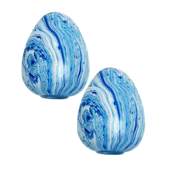 2PCS needo Easter Egg Stress Toys Set, Egg Shaped Slow Rising Squeeze Sensory Toys, Color Changing Soft Fidget Stress Relief Eggs