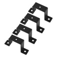 thumbnail image 1 of 2PCS or 4PCS U-Type Metal Bracket for Square Pipe Clamp - Black Carbon Steel Connector for Railings, Stairs, and Water Pipes, 1 of 7