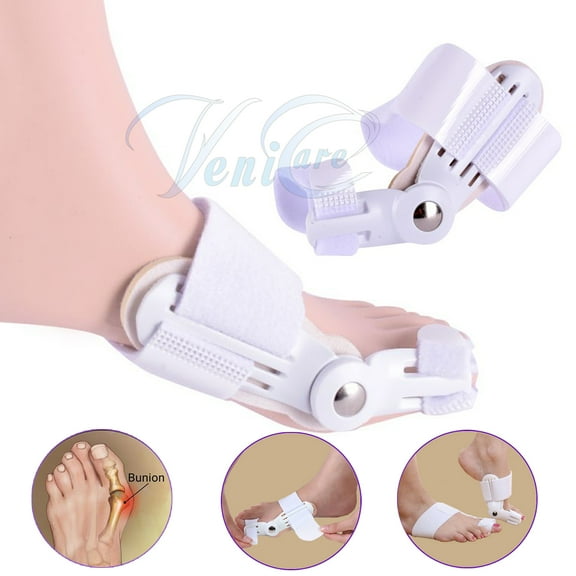 2PCS/pair VeniCare Bunions Pain Relief Cushion Corrector Splint Big Toe Spreaders Appliance Protectors Toe Separators Straightener Therapeutic Relaxing Alignment for Feet