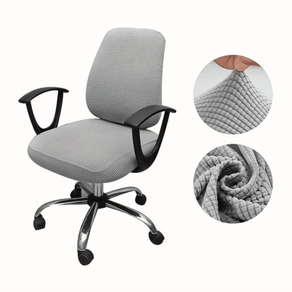 2PCS/set  Office Chair Cover Solid Color Stretch Jacquard Elastic Covers For Desk Computer Chair