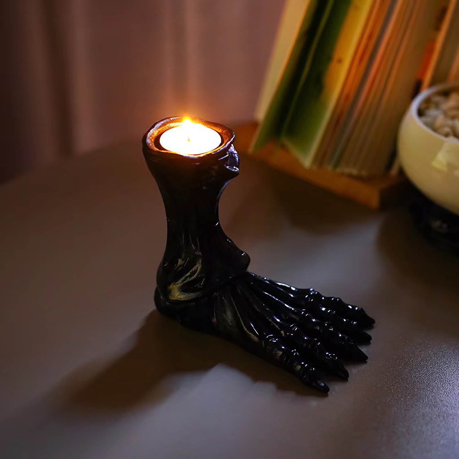 2PCS yennhH Christmas Clearance Candles & Holders,Gothic Skeleton Foot