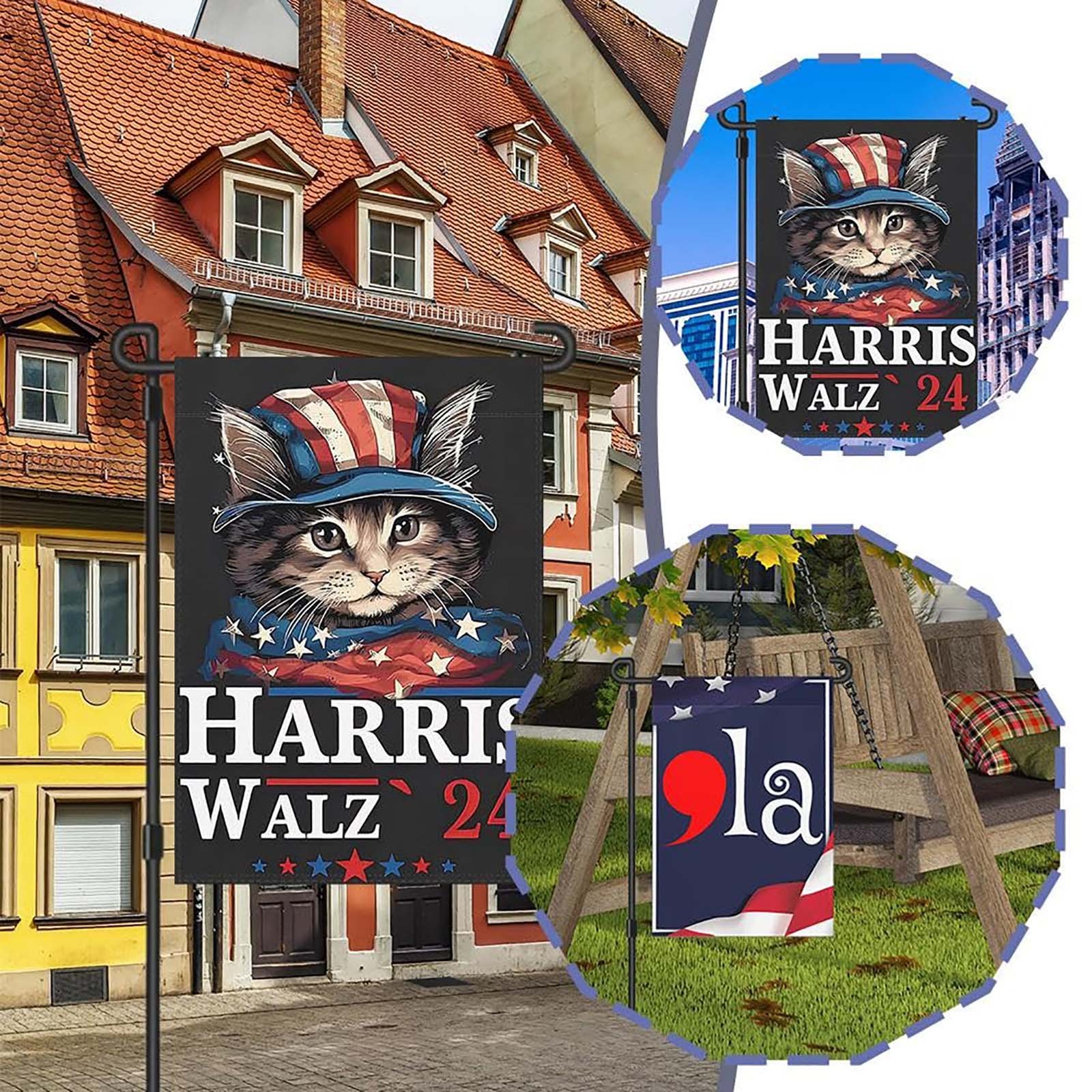 2PCS yennhH Christmas Clearance Flags_ Banners & Accessories,Kamala