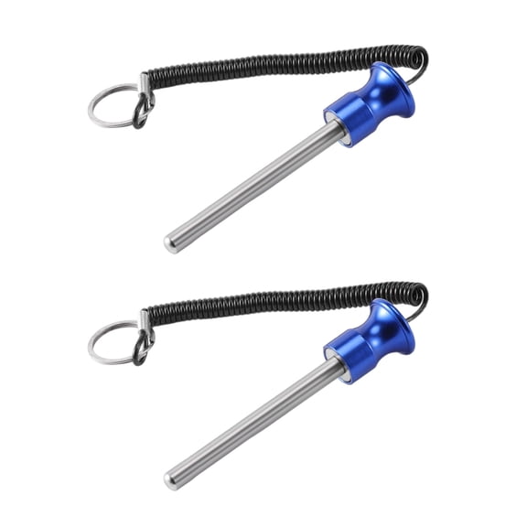 2PCs Aluminum Mixture Fitness Machine Dowels Locking Tip Dynamic Blue Permanent Gym Accessory