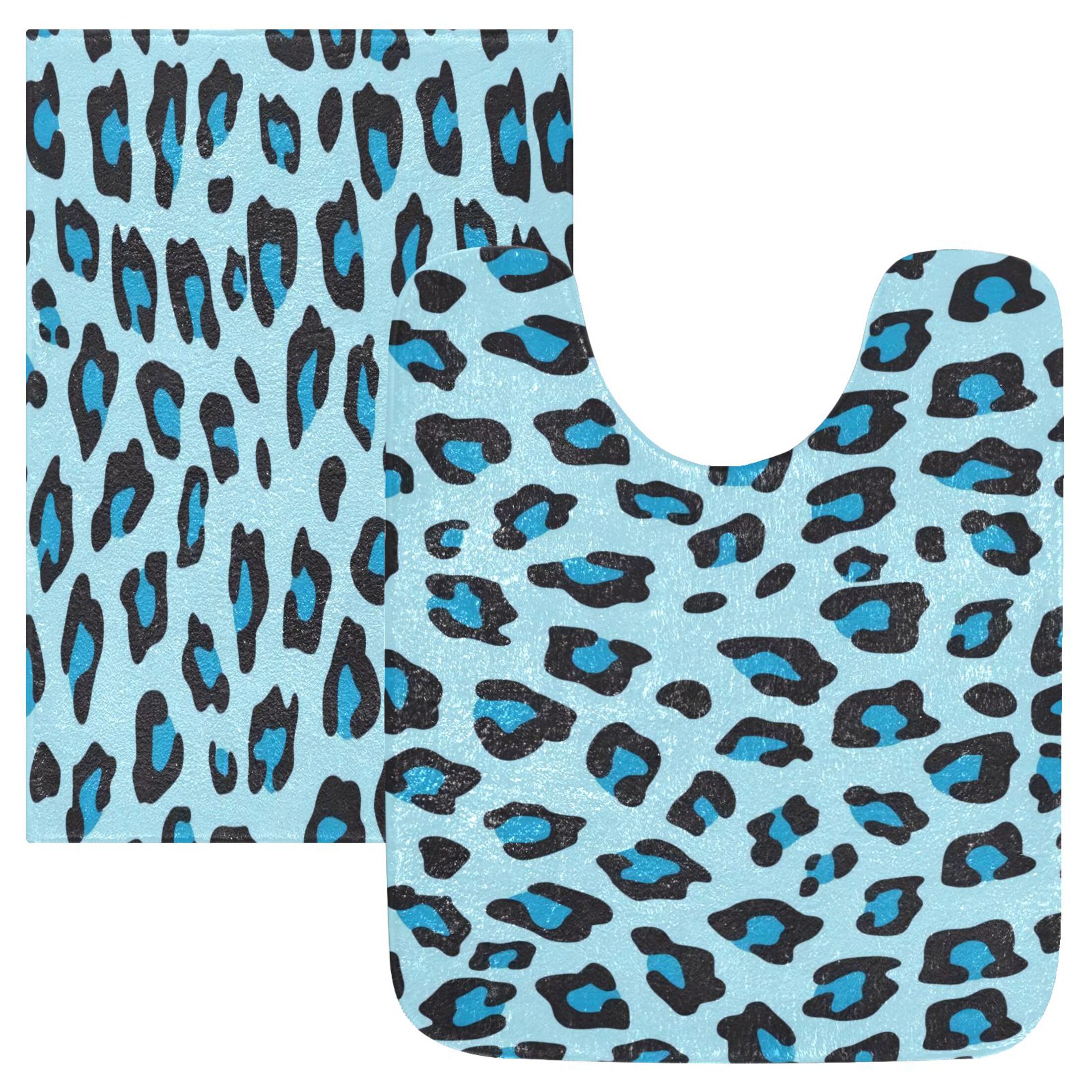 2PCs Bathroom Rugs Set Plush Toilet Base Mat 16" × 24" Bath Mat and 20