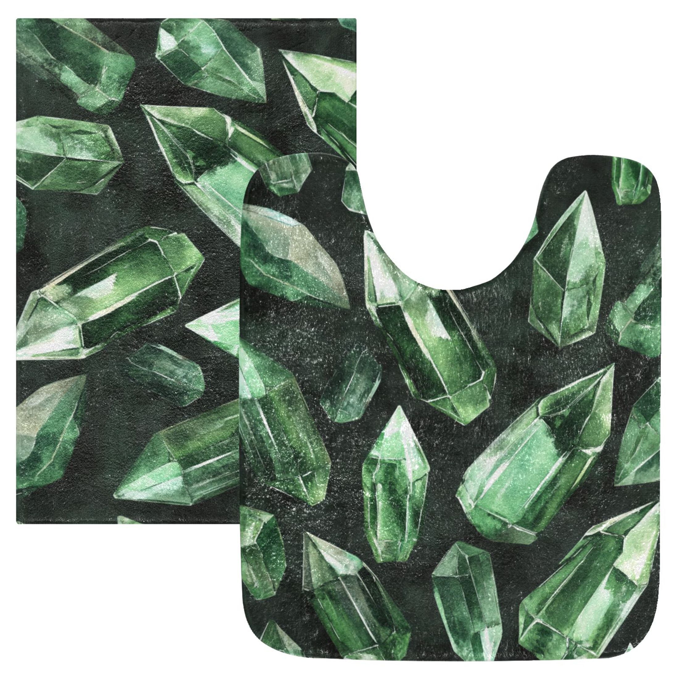 2PCs Bathroom Rugs Set Plush Toilet Base Mat 16" × 24" Bath Mat and 20