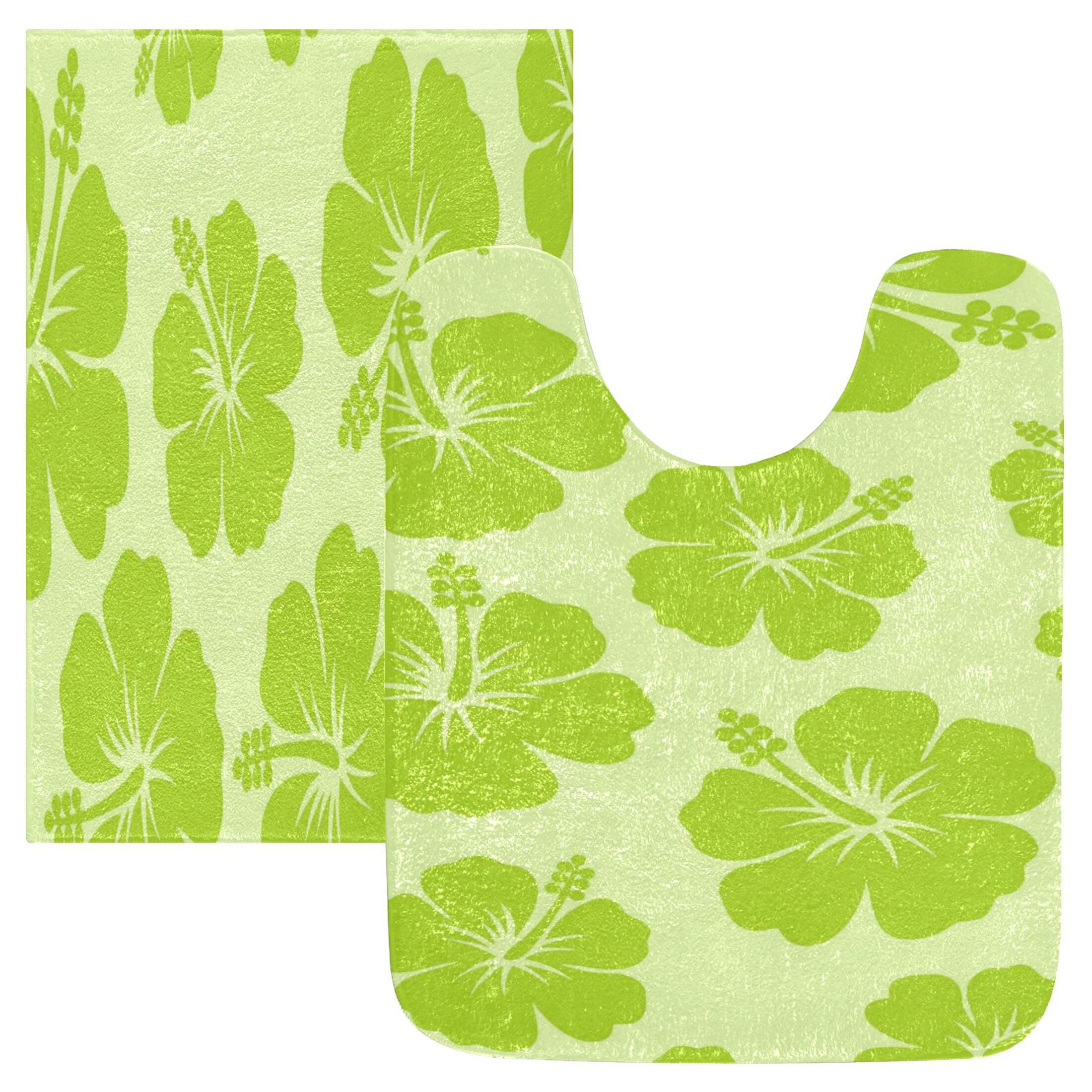 2PCs Bathroom Rugs Set Plush Toilet Base Mat 16" × 24" Bath Mat and 20