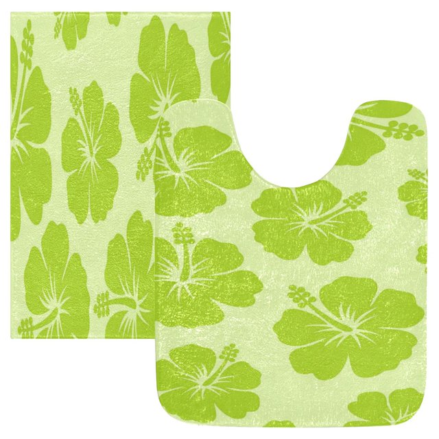 2PCs Bathroom Rugs Set Plush Toilet Base Mat 16" × 24" Bath Mat and 20