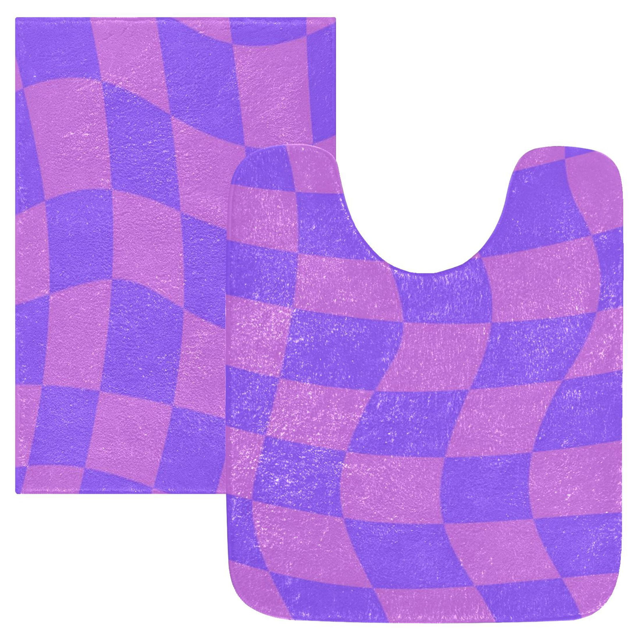 2PCs Bathroom Rugs Set Plush Toilet Base Mat 16" × 24" Bath Mat and 20