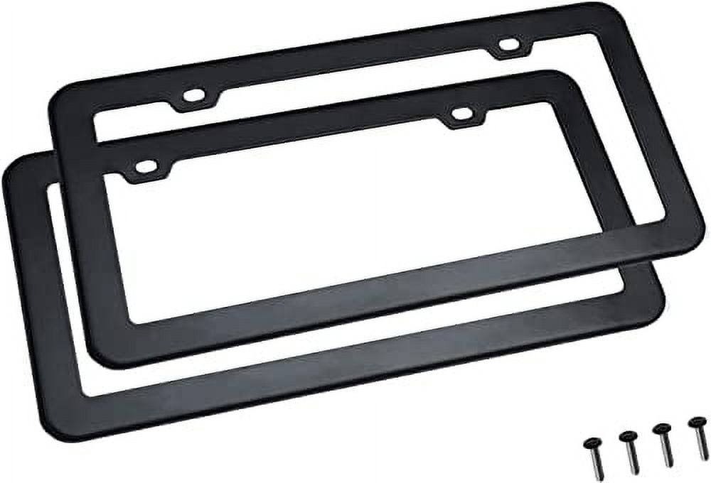 Creathome 2-Pack Stainless Steel License Plate Frames - Gold Color, Rust-Free, Easy Install