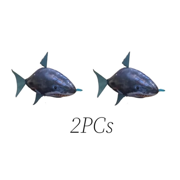 2PCs Remote Control Flying Shark Toys,Inflatable RC Balloon with Up Down Movement,Ocean Themed Shark Decoration Anti-Gravity Indoor Decoration For for Home Family Party Christmas