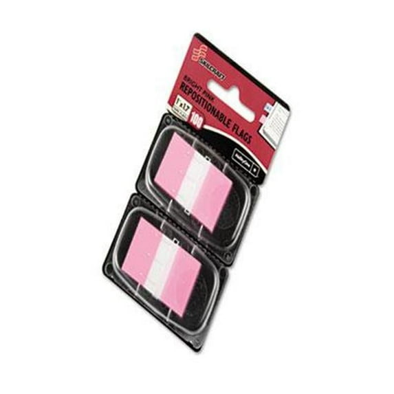 AbilityOne 3991153 7510013991153 1 x 1.75 in. Page Flags, Bright Pink - Pack of 2