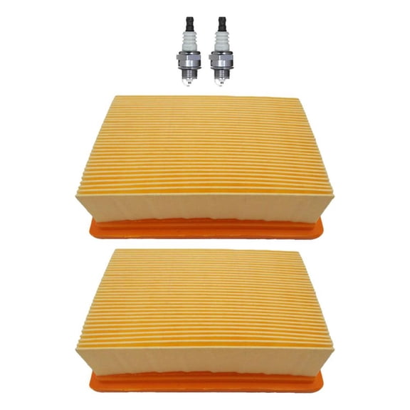 2PK Air Filter W/Spark Plug Combo For Stihl BR350 BR450 SR440 Fits 4223 141 0300