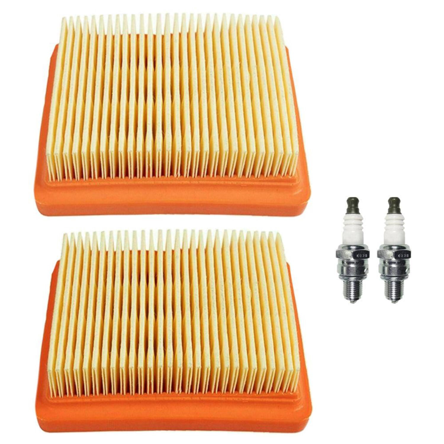 2PK Air Filters and Spark Plugs For Stihl FS120 FS200 FS250 Fits 4180 ...