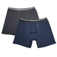 thumbnail image 1 of 2PK Assorted Mens Cotton Boxer Briefs Comfort Flexible Soft Waistband Underwear, 1 of 4