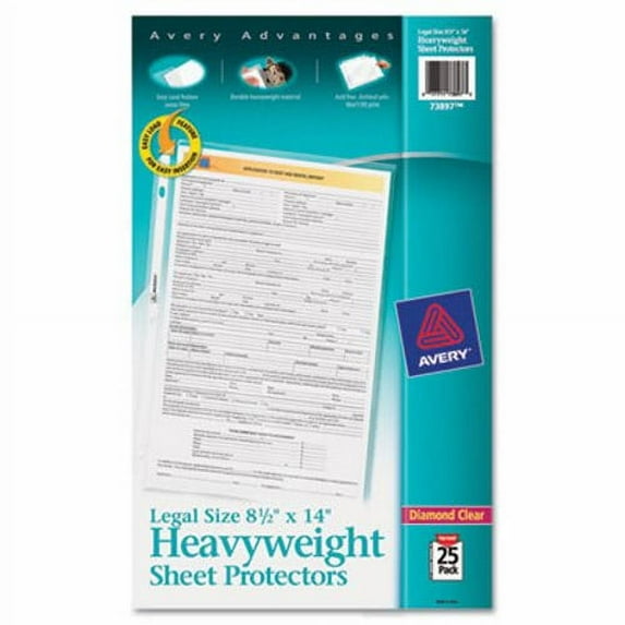 2PK Avery Top-Load Polypropylene Sheet Protector, Clear, 25/Pack