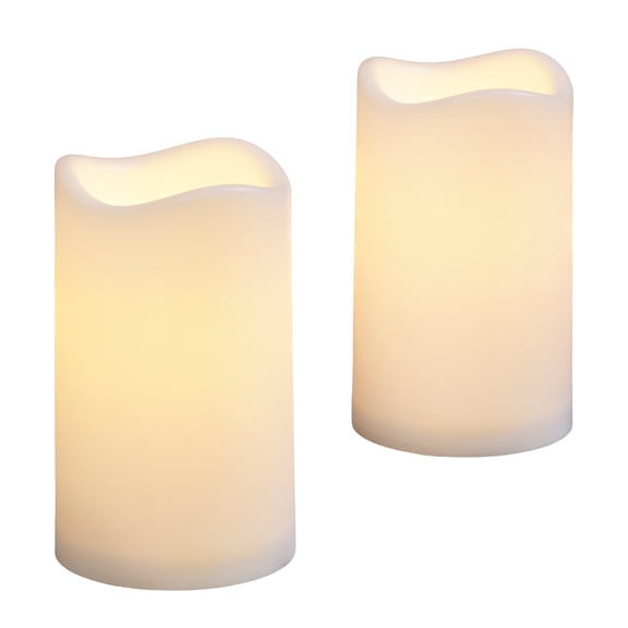Battery-Operated LED Pillar Candles, Warm White, 5", 2 Count, Patriotic by Way To Celebrate