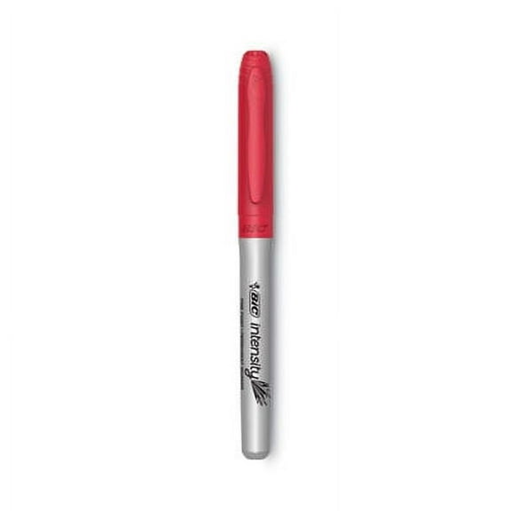 Intensity Fine Tip Permanent Marker, Fine Bullet Tip, Rambunctious Red, Dozen | Bundle of 2 Dozen