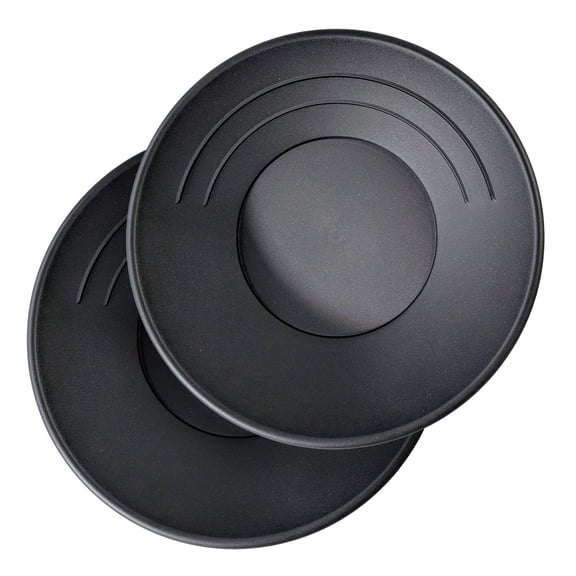 2PK BLACK 10" Gold Rush Gravity Trap Gold Pan - High Impact Flexible Plastic