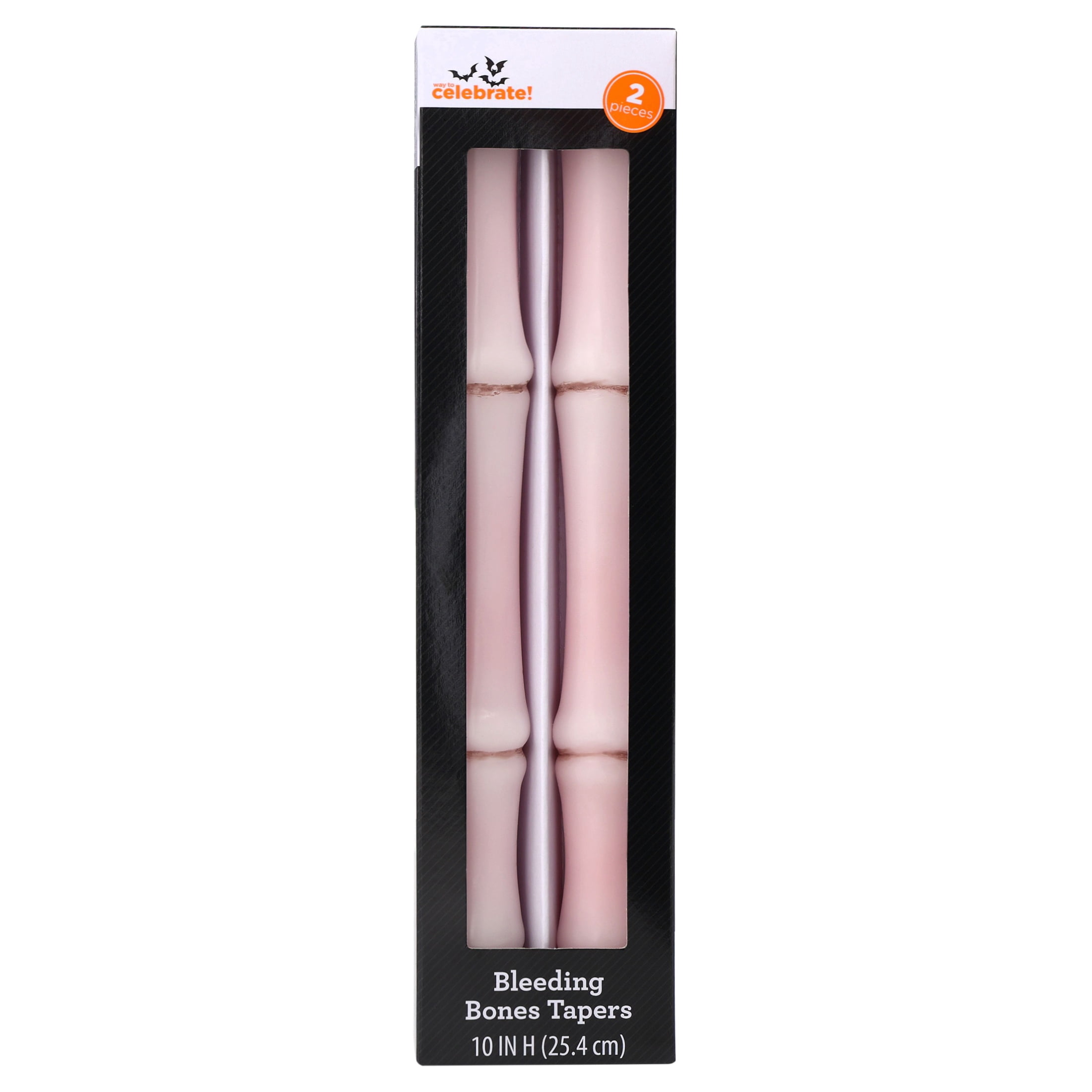Bleeding Bones Taper Candles, 10", 2 Pieces, Halloween by Way To Celebrate