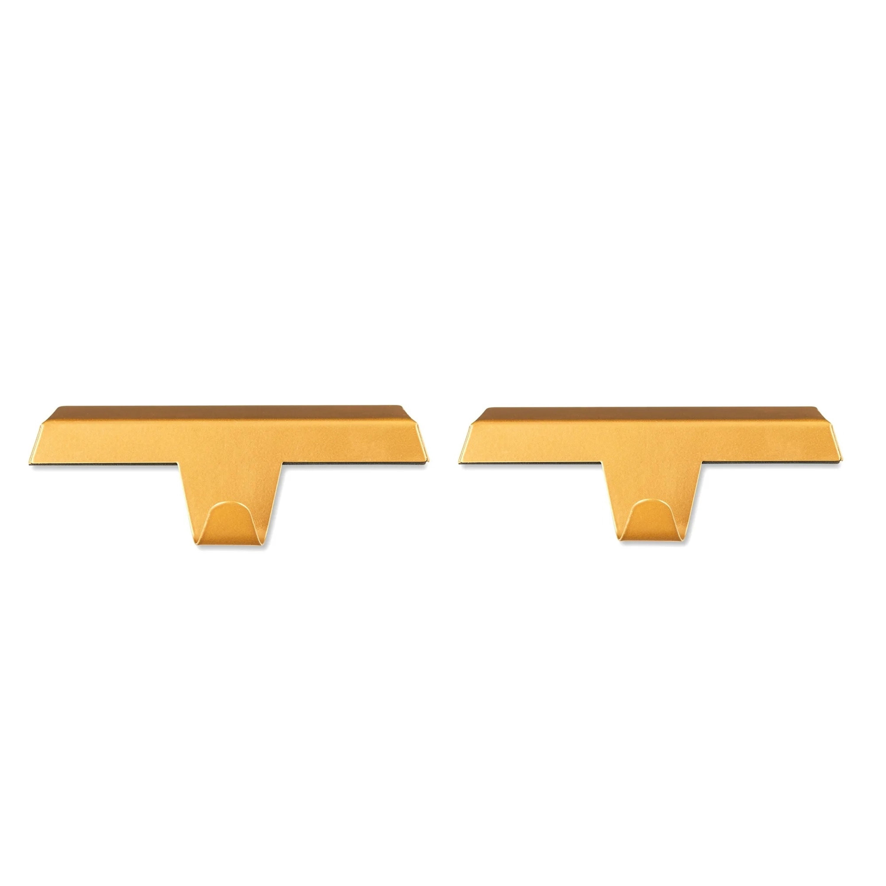 Holiday time 2-Count Gold Metal Christmas Base Stocking Holders, 5 inch