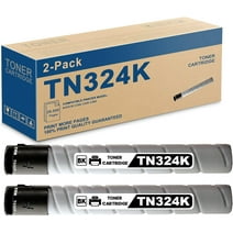 2PK BlackTN324K | A8DA130 Toner Cartridge Replacement for Konica Minolta Bizhub C258 C308 C368 Printer