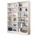 2PK Bookcases Floor Standing 6 Tier Shelves, Modern Storage Bookshelf