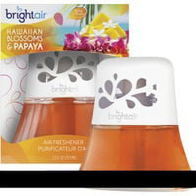 2PK Bright Air Scented Oil Air Freshener - Liquid - 2.50 oz - Hawaiian Blossom, Papaya - 45 Day - 1 Each